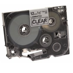 Nastro brother tze-131 12mmx8mt nero/trasparente [tze-131]