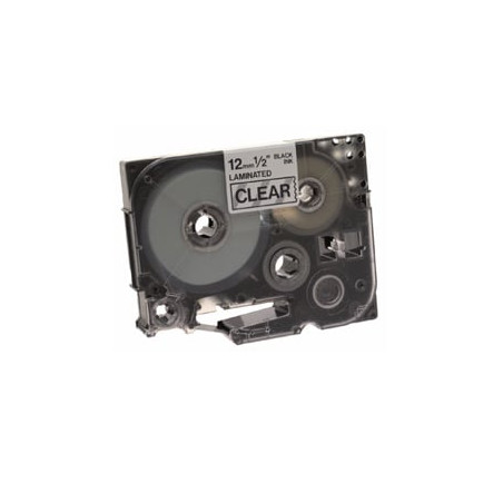 Nastro brother tze-131 12mmx8mt nero/trasparente [tze-131]