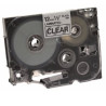 Nastro brother tze-131 12mmx8mt nero/trasparente [tze-131]