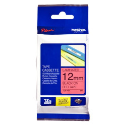 Nastro brother tze-431 12mmx8mt nero/rosso [tze-431]