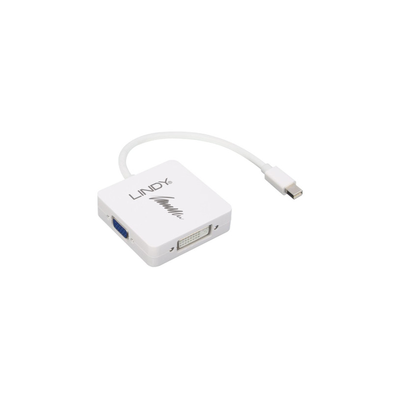 Adattatore lindy mini displayport a hdmi 4k30/vga/dvi [41035]