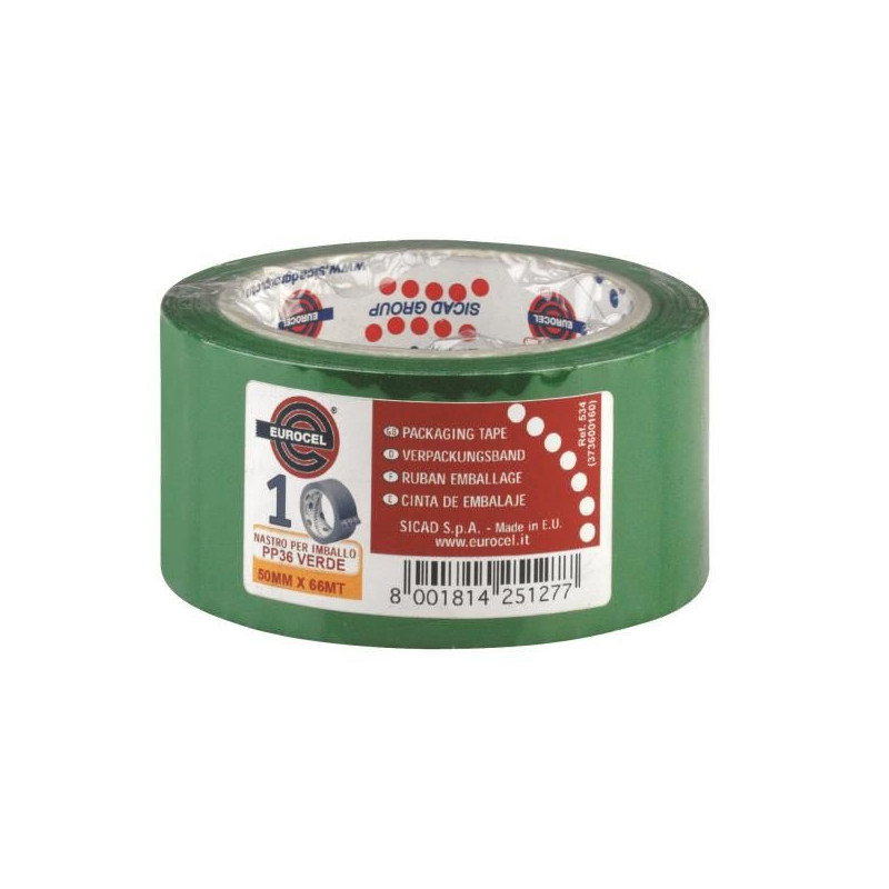 Nastro da imballo eurocel pp36nn verde [006111366]