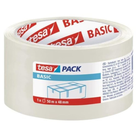 Nastro da imballo tesa basic trasparente 50x50 [58572-00000-00]