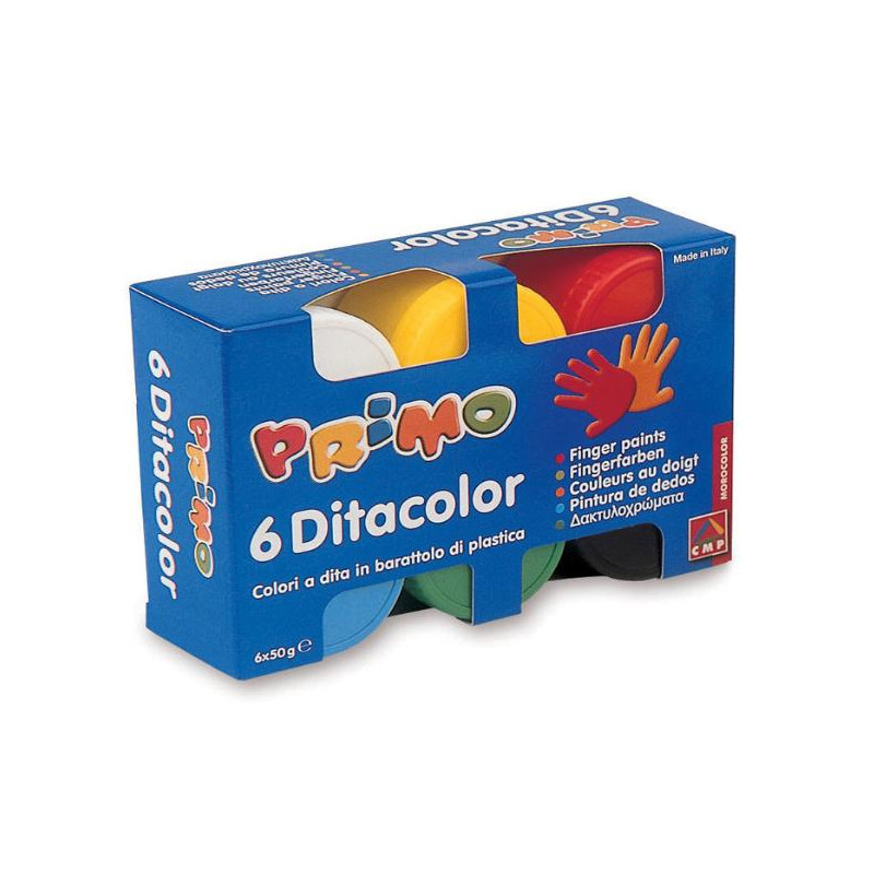 Vasetti tempera a dita primo cf.6 50ml [226td50s]