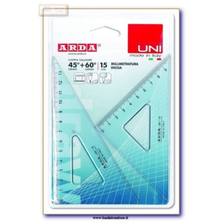 Squadra arda conf.2 uni 45 e 60gradi 15cm [70315ss]