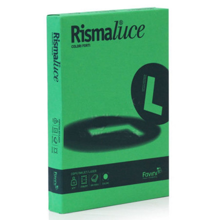 Carta in risma cartotecnica favini rismaluce 200g a3 verde 125ff