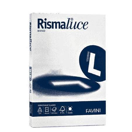 Carta in risma cartotecnica favini rismaluce a3 100gr 300ff bianco