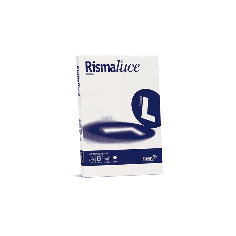 Carta in risma cartotecnica favini rismaluce a4 120gr 250ff bianco