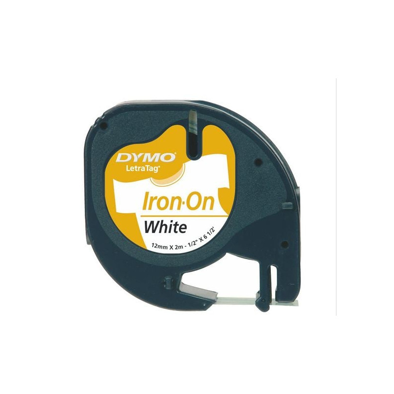 nastro dymo letratag 12mmx2m bianco da stirare [s0718850]