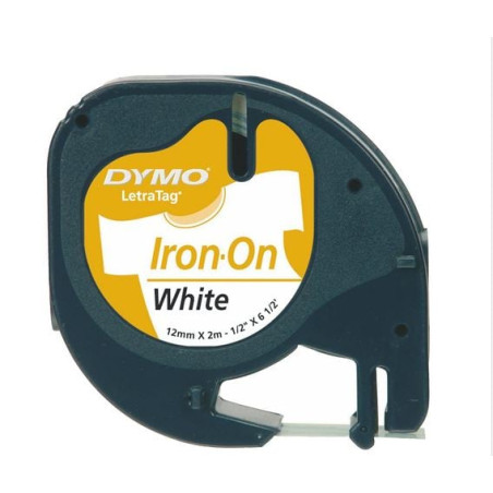 nastro dymo letratag 12mmx2m bianco da stirare [s0718850]