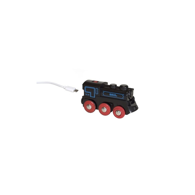 Brio 33599 locomotiva ricaricabile nera con cavo mini usb [59900]