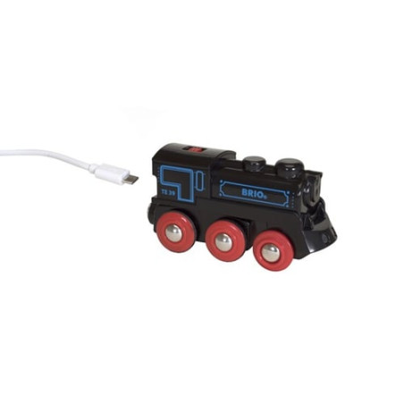 Brio 33599 locomotiva ricaricabile nera con cavo mini usb [59900]