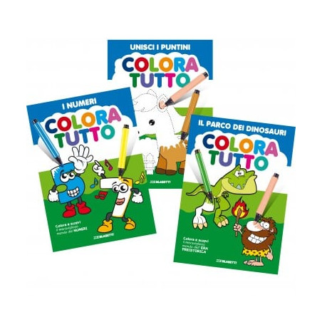 Album da colorare - linea 2 'dinosauri, numeri, unisci i