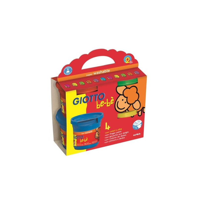 Set pittura a dita - 4 x 150 ml - giotto be-be' [467200]