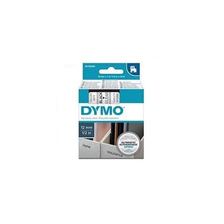 Nastro dymo tipo d1 (12mmx7m) nero/trasparente 450100 [s0720500]