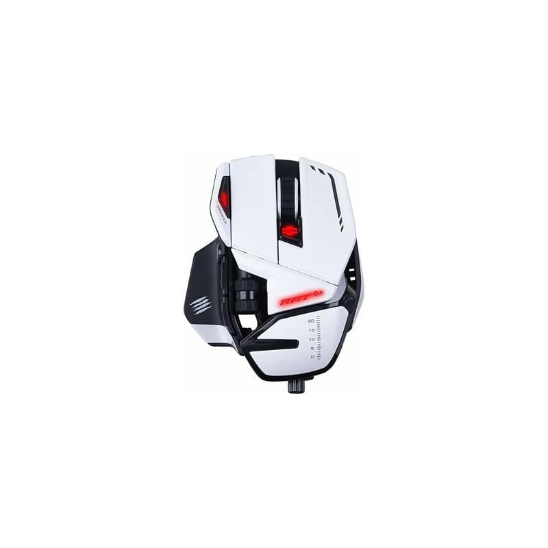 Mouse gaming mad catz r.a.t. 6+ bianco [mr04dcinwh000-0]