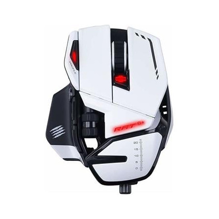 Mouse gaming mad catz r.a.t. 6+ bianco [mr04dcinwh000-0]