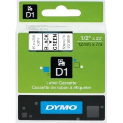 Nastro dymo tipo d1 (12mmx7m) nero/verde 450190 [s0720590]
