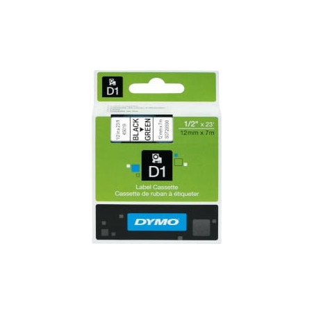 nastro dymo tipo d1 (12mmx7m) nero/verde 450190 [s0720590]