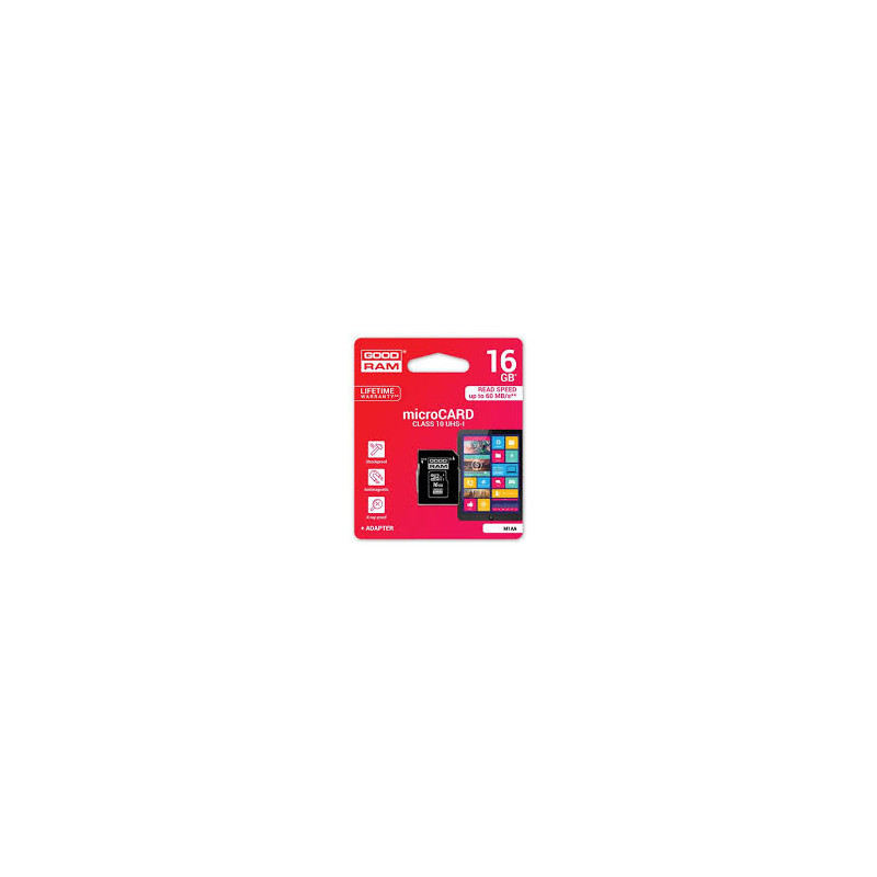 128gb scheda microsdhc goodram m1a4-1280r12 class 10 uhs nero