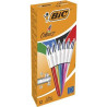 Penna a sfera a scatto bic 4 colours shine m 1mm assortiti cf.12