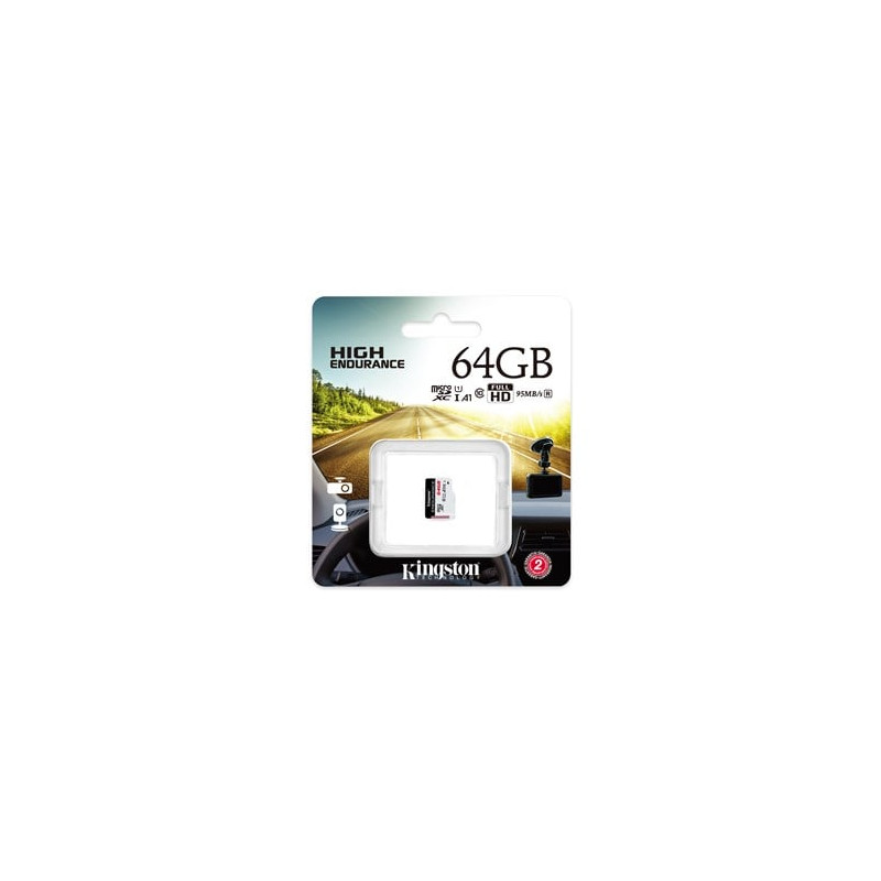 64gb scheda microsd kingston endurance 95/30mb/s c10 a1 uhs-i