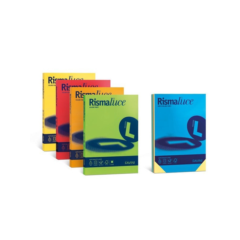 Carta colorata rismaluce 200g a3 rosso scarlatto [a67c113]