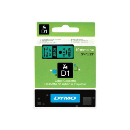Nastro dymo tipo d1 (19mmx7mt) nero/verde 458090 [s0720890]