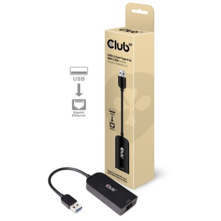 Adattatore club 3d usb-a 3.2 a rj-45 con ethernet 2.5gb [cac-1420]