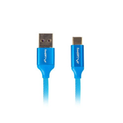 Cavo usb 2.0 - micro usb b lanberg premium 1.8m blu [ca-usbm-20cu-0018-bl]