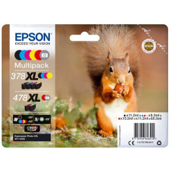 Cartuccia epson multipack 6 378xl/478xl photo hd [c13t379d4020]