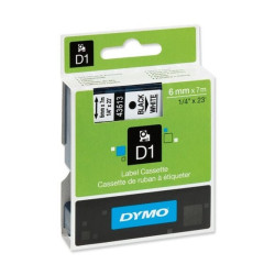 Nastro dymo tipo d1 (6mmx7mt) nero/bianco 436130 [s0720780]