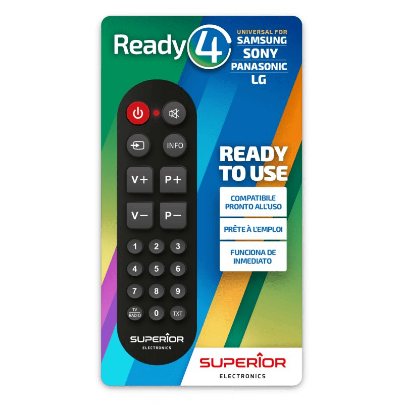 Telecomando superior ready 4 universale (samsung,lg,panasonic,sony)