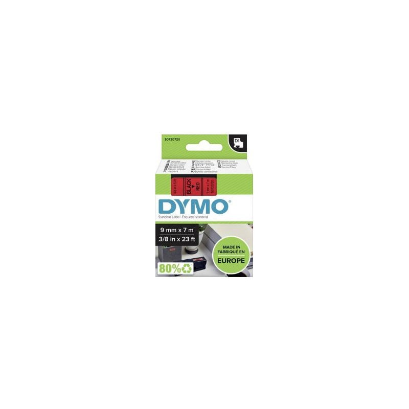 Nastro dymo tipo d1 (9mmx7m) nero/rosso 409170 [s0720720]