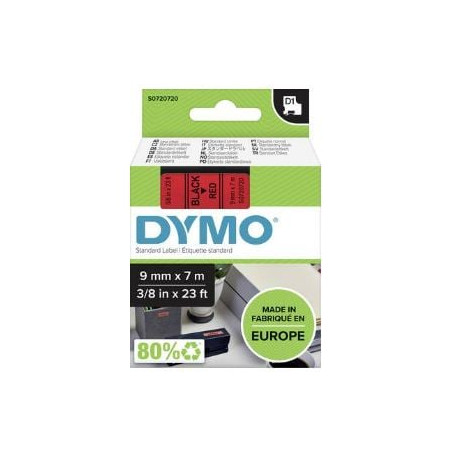 Nastro dymo tipo d1 (9mmx7m) nero/rosso 409170 [s0720720]