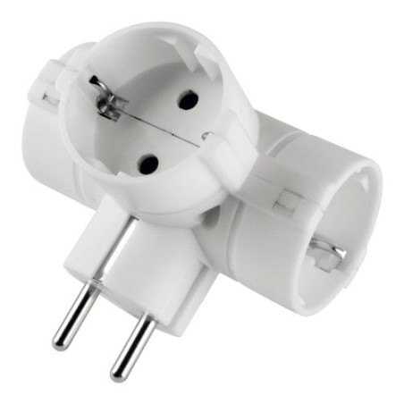 Adattatore polypool con 3 prese grandi standard tedesco e spina schuko