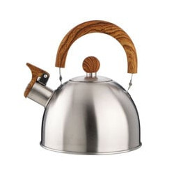 Bollitore eva 1,5l acciaio inox, fischio, manico in legno