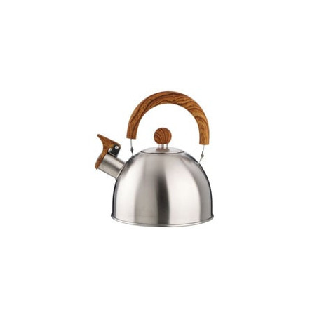 Bollitore eva 1,5l acciaio inox, fischio, manico in legno