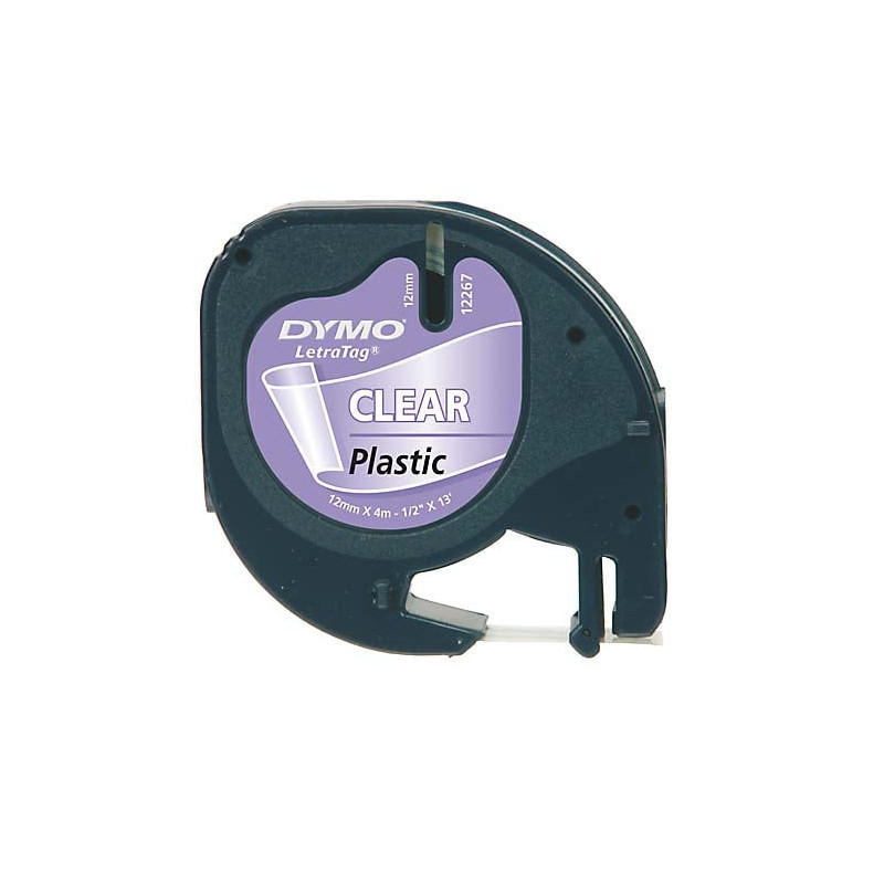 Nastro in plastica dymo letratag 12mmx4m trasparente 122670 [s0721530]