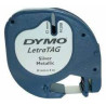 Nastro metallico dymo letratag 12mmx4m argento 912080 [s0721730]