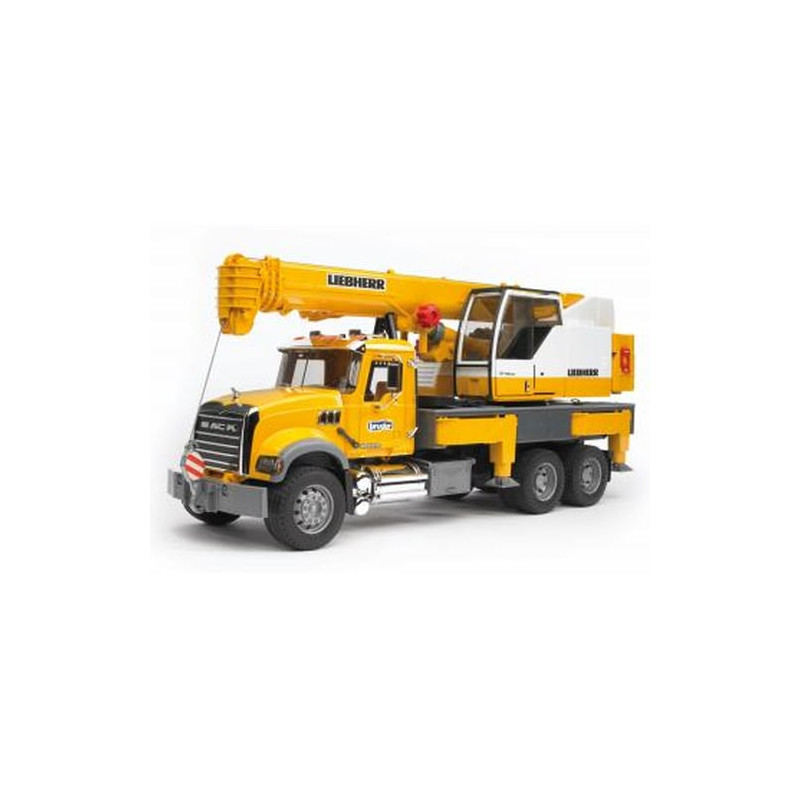 Bruder 02818 camion mack con gru liebherr