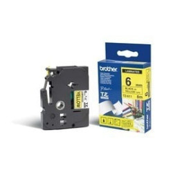 Nastro neratze-611su fondo giallo laminato 6mm lunghezza 8mt