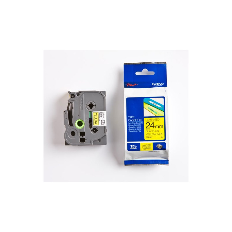 Nastro neratze-651 su fondo giallo pt 9200pc pt 9200dx 24mm [tze-651]