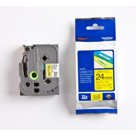 Nastro neratze-651 su fondo giallo pt 9200pc pt 9200dx 24mm [tze-651]
