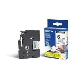 Nastro tze-211 6mmx8mt nero/bianco [tze-211]