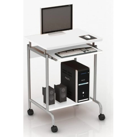 Scrivania techly per computer compact bianco