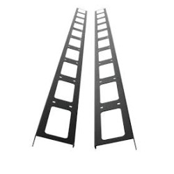 Coppia canale verticale gestione cavi itrack armadi 24u con 4 anelli