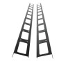 Coppia canale verticale gestione cavi itrack armadi 24u con 4 anelli