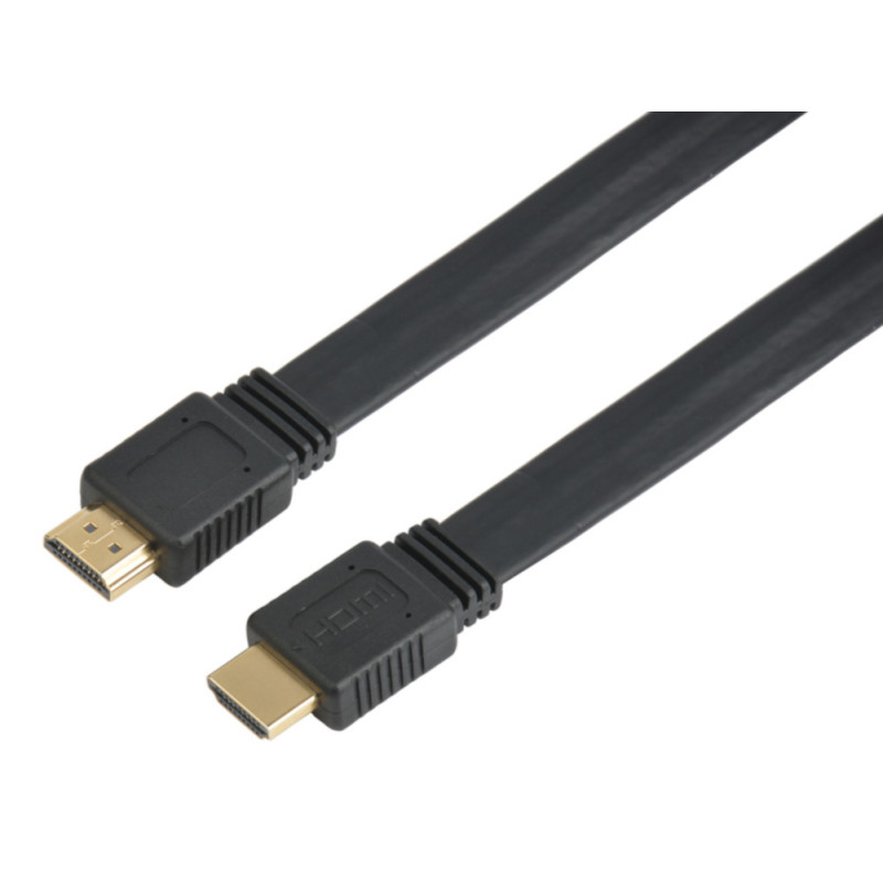Cavo techly hdmi 2.0 high speed con ethernet a/a m/m piatto 3m