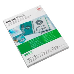 Scatola 100 pouches 125mic 228x303mm lucido pre-forata [3743156]